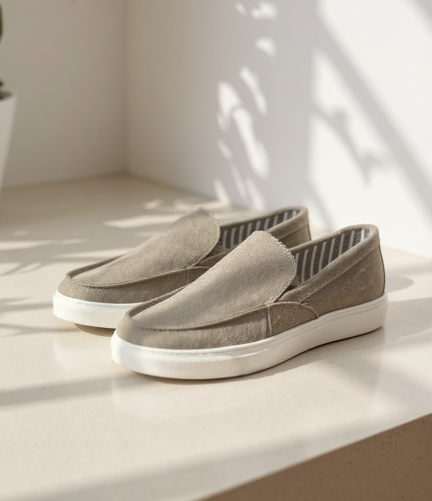 Beige Slip-On Casuals