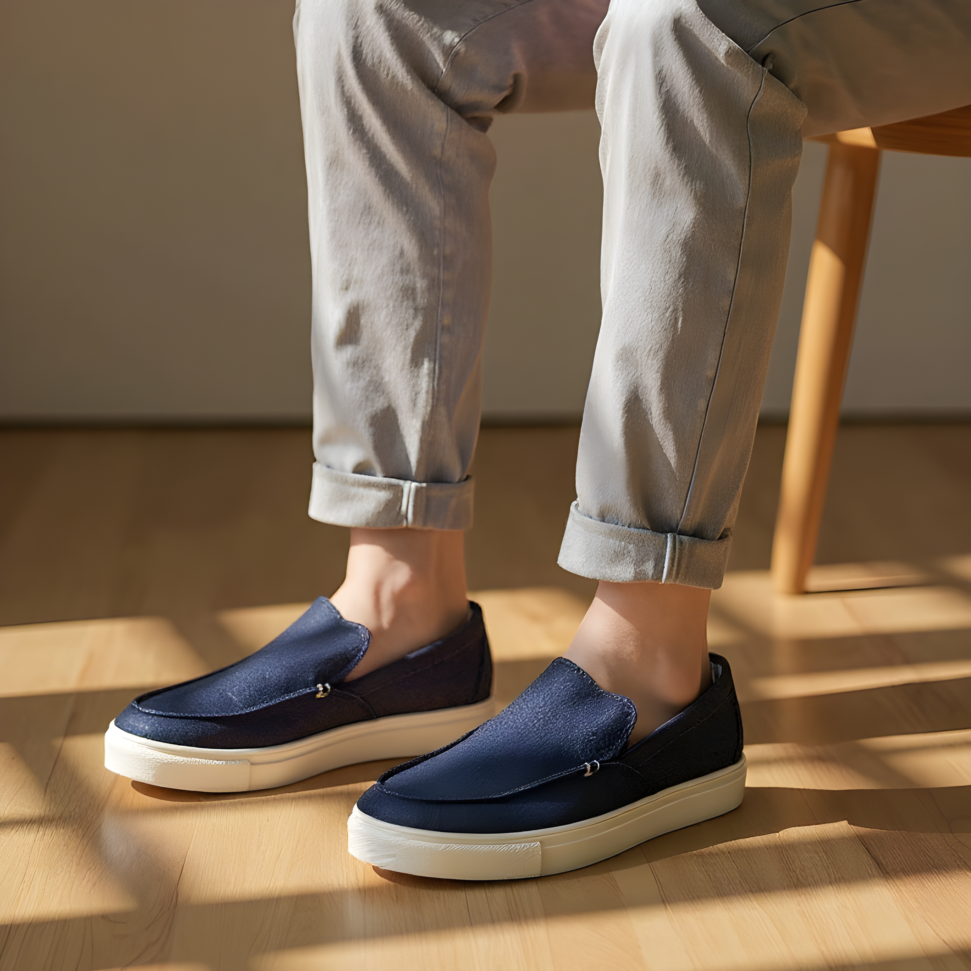 Navy Slip-On Casuals