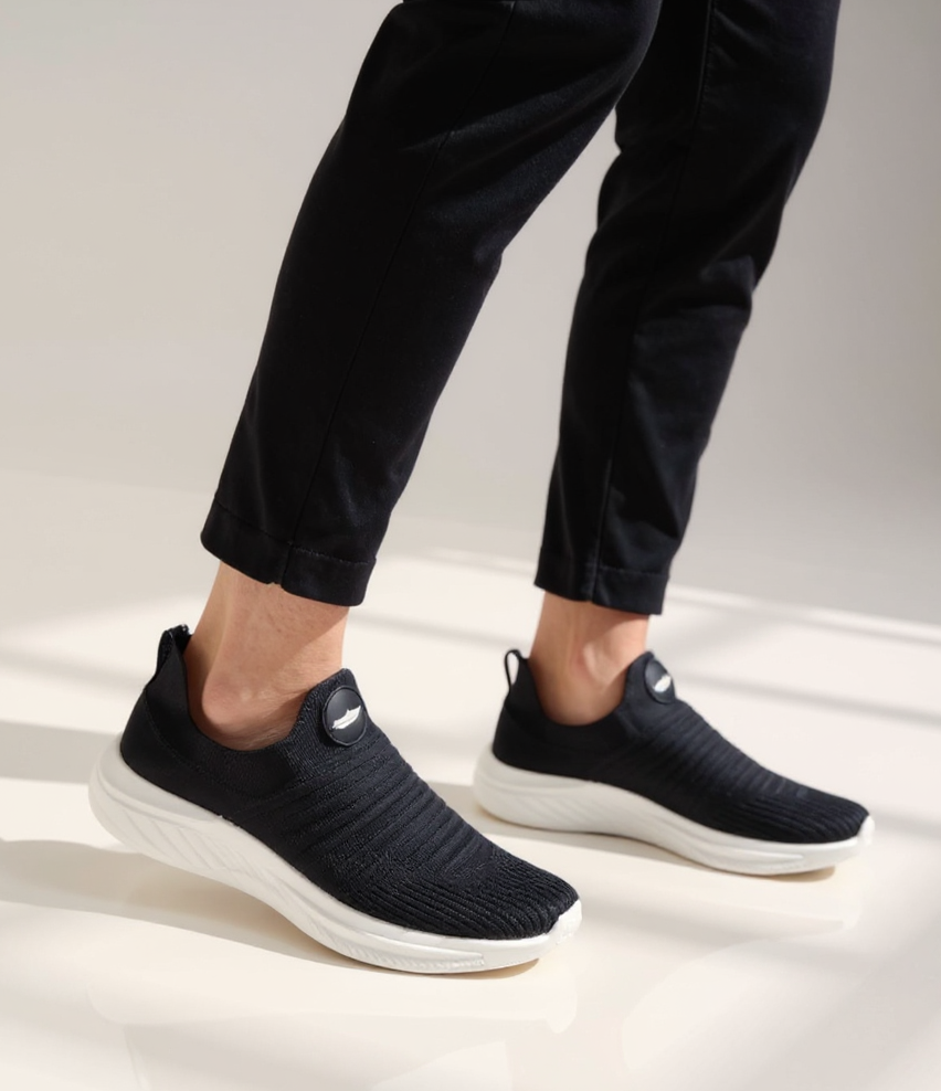 Premium Knit Loafers – Black