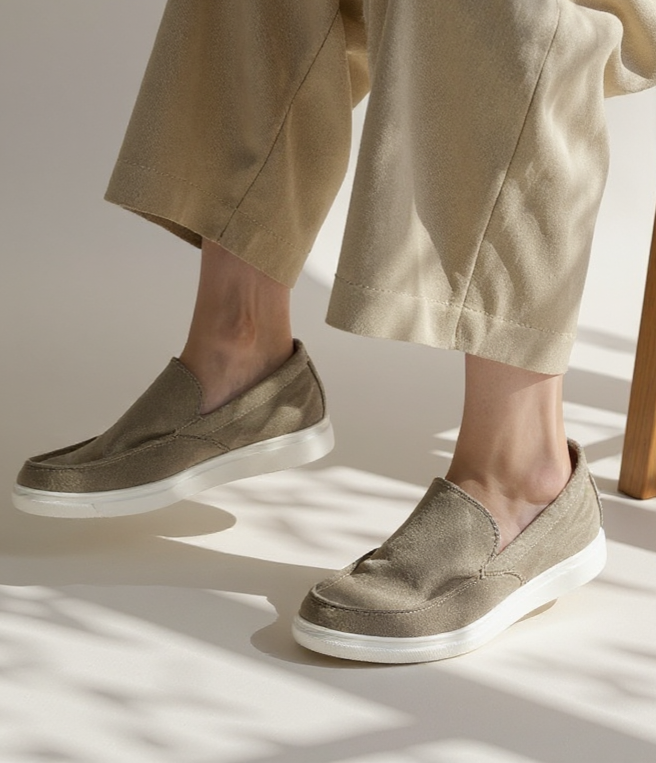 Beige Slip-On Casuals