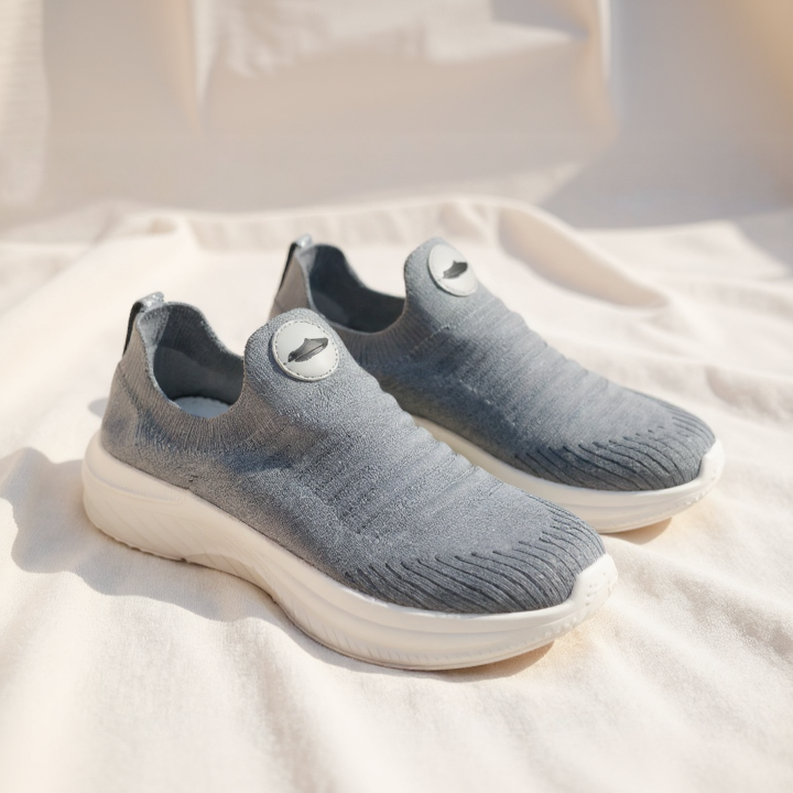 Premium Knit Loafers – Grey