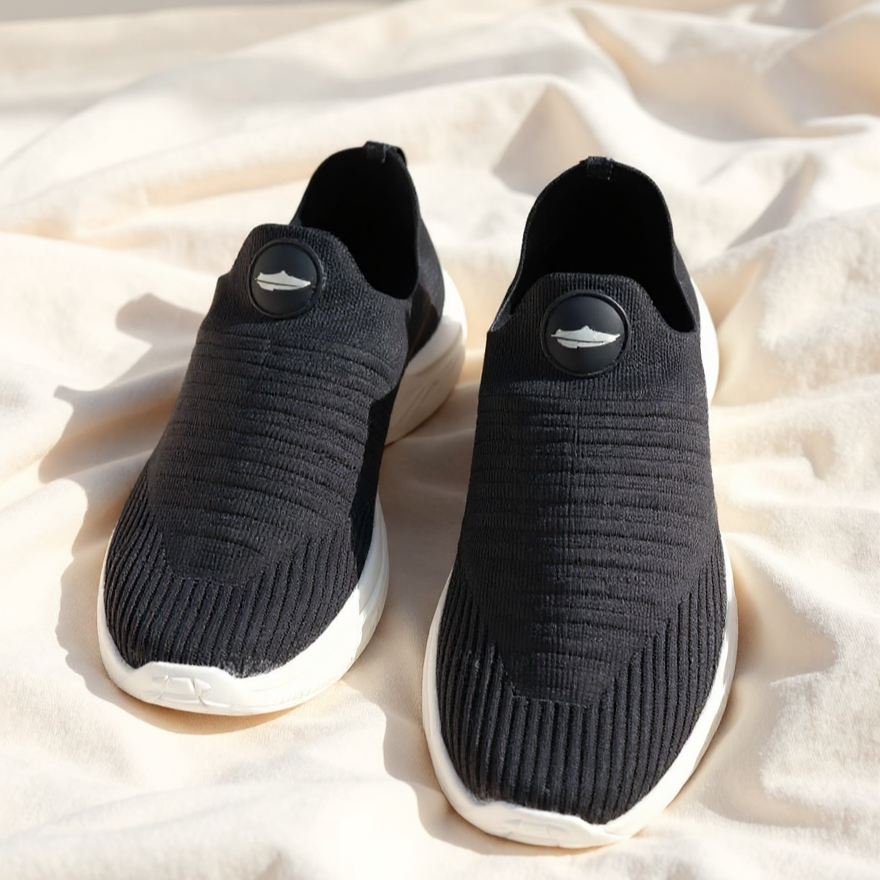 Premium Knit Loafers – Black
