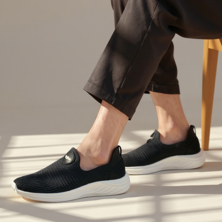 Premium Knit Loafers – Black